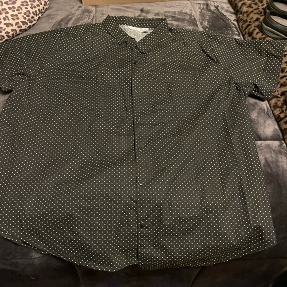 Only Necessities Black and White Polka Dot Top